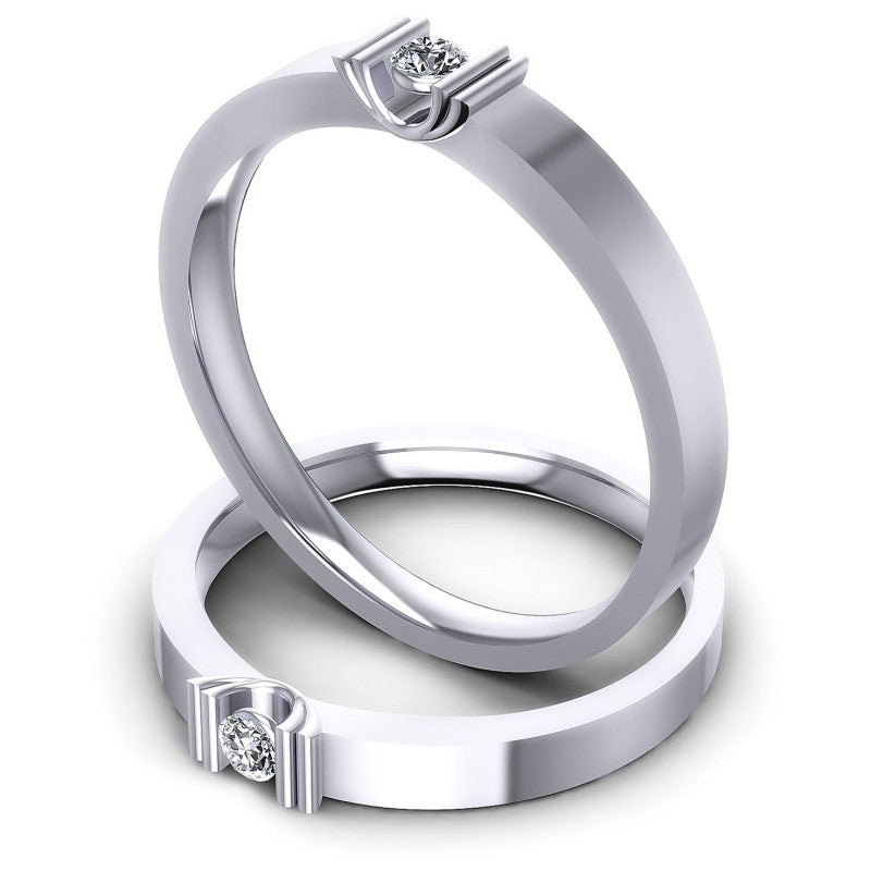Round Cut Diamonds Wedding Sets in 14KT Rose Gold