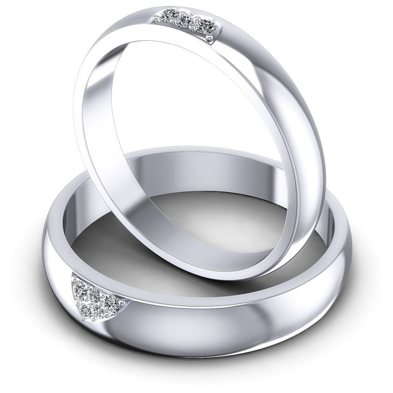 Round Cut Diamonds Wedding Sets in 14KT Rose Gold