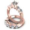 Round Cut Diamonds Bridal Set in 18KT Rose Gold
