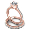 Round Diamonds 0.75CT Bridal Set in 18KT Rose Gold