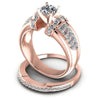 Round Diamonds 1.20CT Bridal Set in 18KT Rose Gold