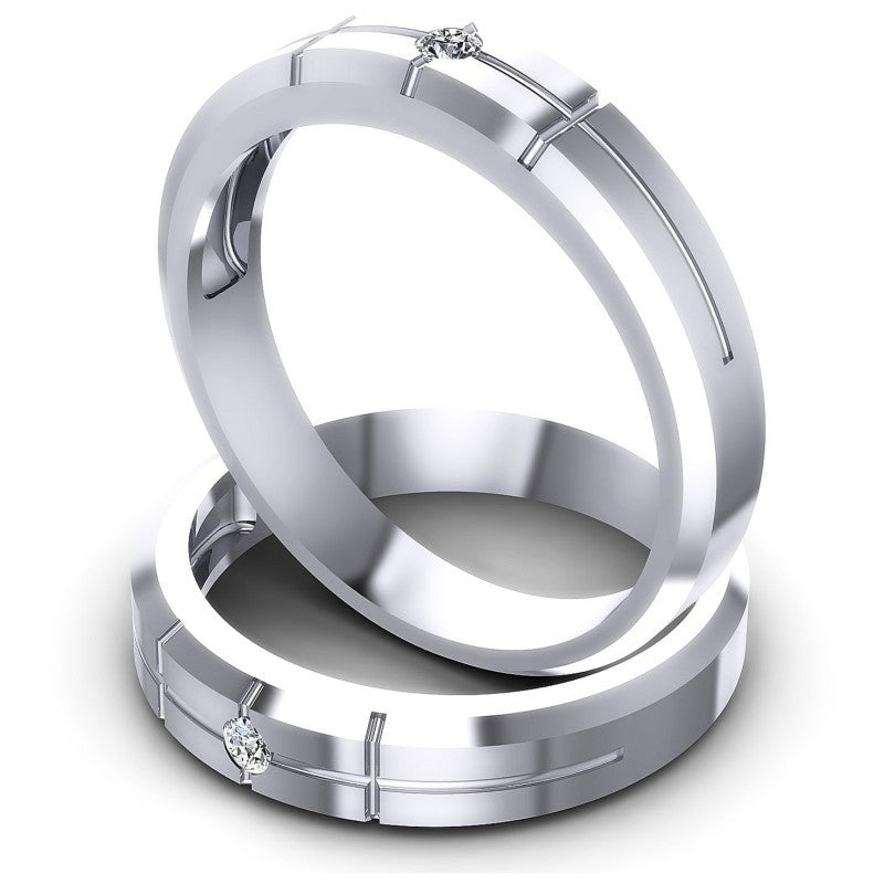 Round Cut Diamonds Wedding Sets in 14KT Rose Gold