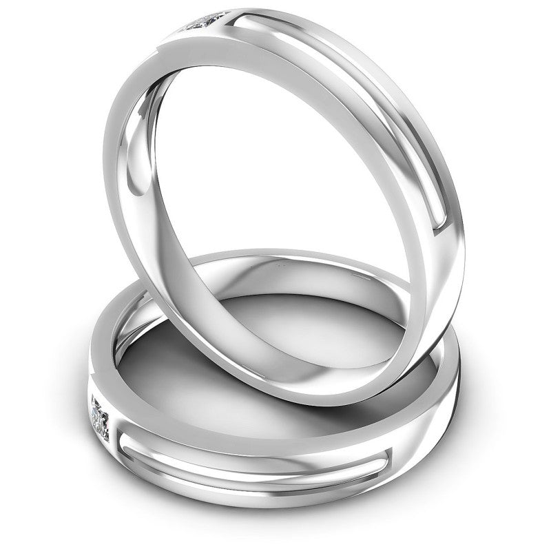 Princess Cut Diamonds Wedding Sets in 14KT Rose Gold