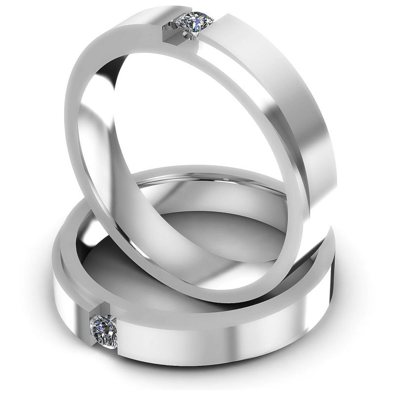 Round Cut Diamonds Wedding Sets in 14KT Rose Gold