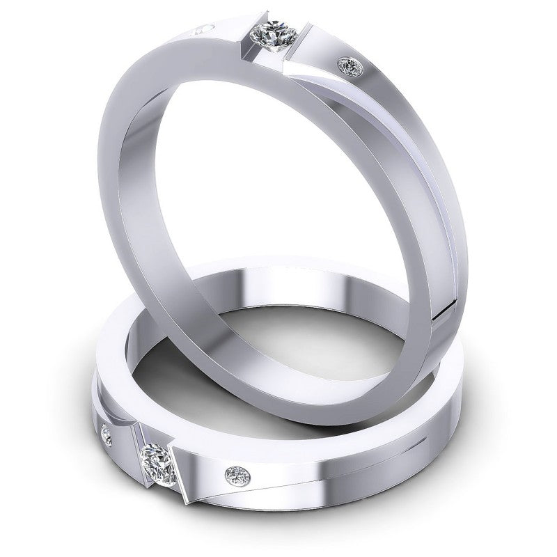 Round Cut Diamonds Wedding Sets in 14KT Rose Gold