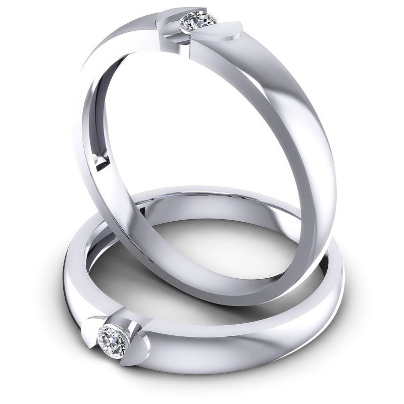 Round Cut Diamonds Wedding Sets in 14KT Rose Gold