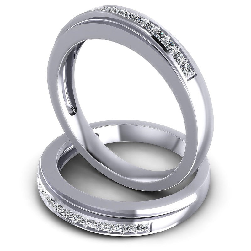 Round Cut Diamonds Wedding Sets in 14KT Rose Gold
