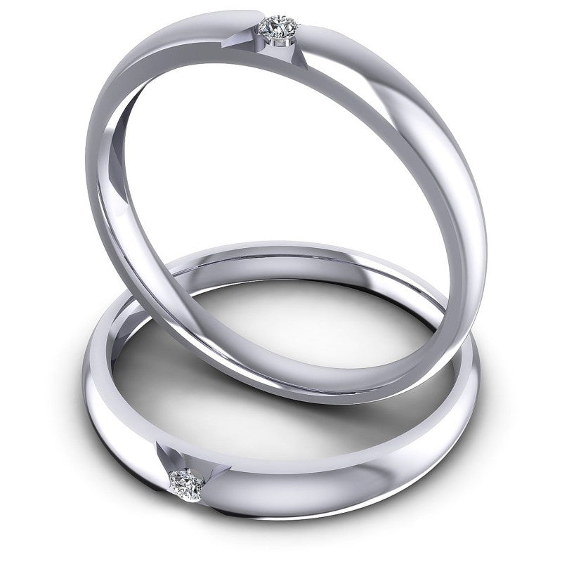 Round Cut Diamonds Wedding Sets in 14KT Rose Gold