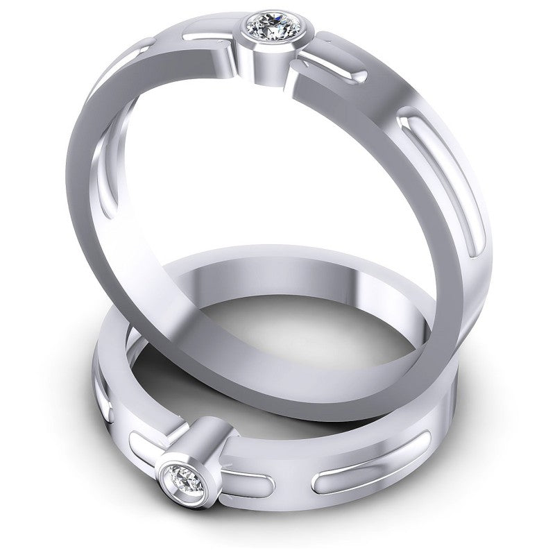 Round Cut Diamonds Wedding Sets in 14KT Rose Gold