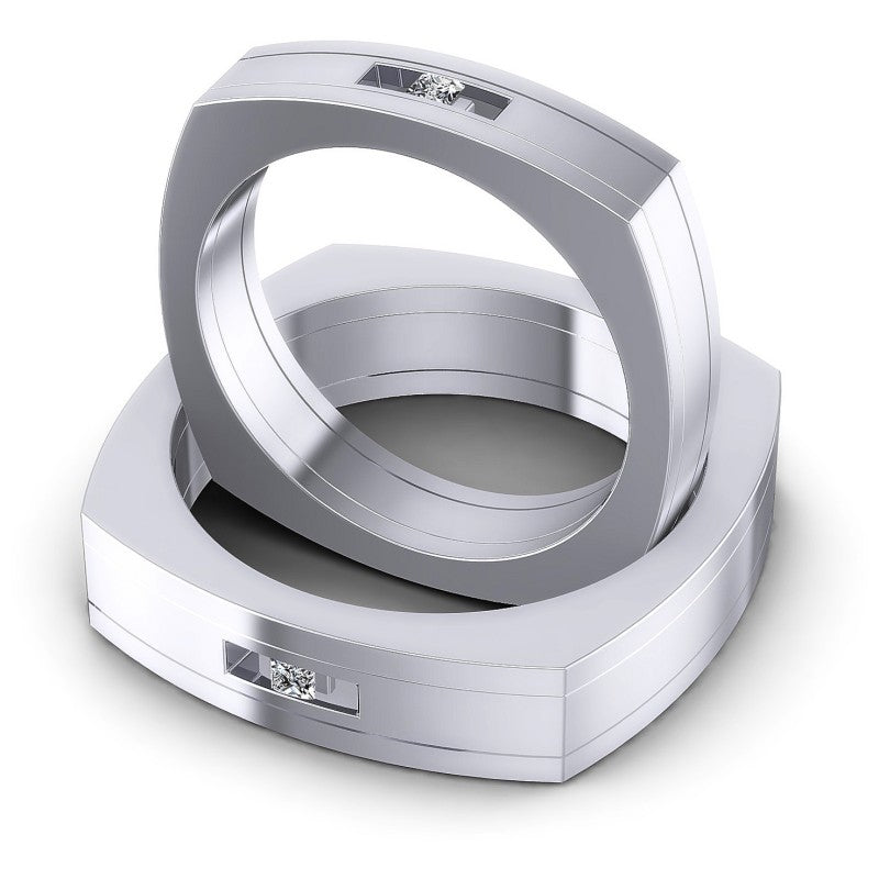 Princess Cut Diamonds Wedding Sets in 14KT Rose Gold