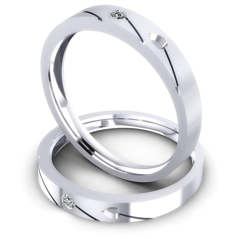 Round Cut Diamonds Wedding Sets in 14KT Rose Gold