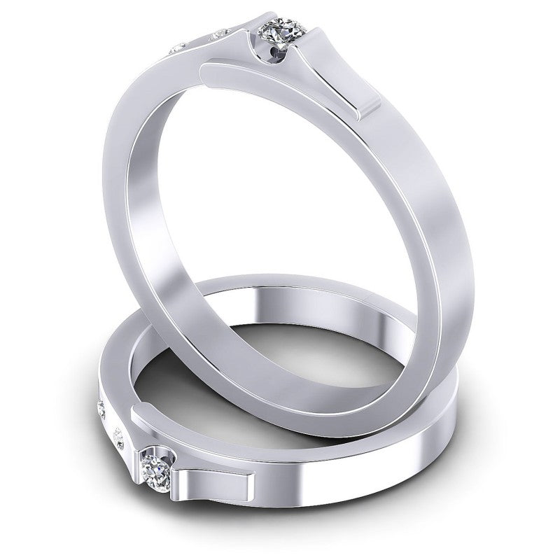 Round Cut Diamonds Wedding Sets in 14KT Rose Gold
