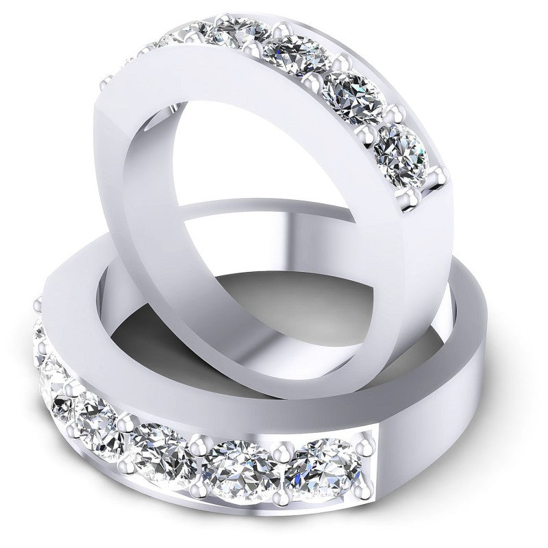 Round Cut Diamonds Wedding Sets in 14KT Rose Gold