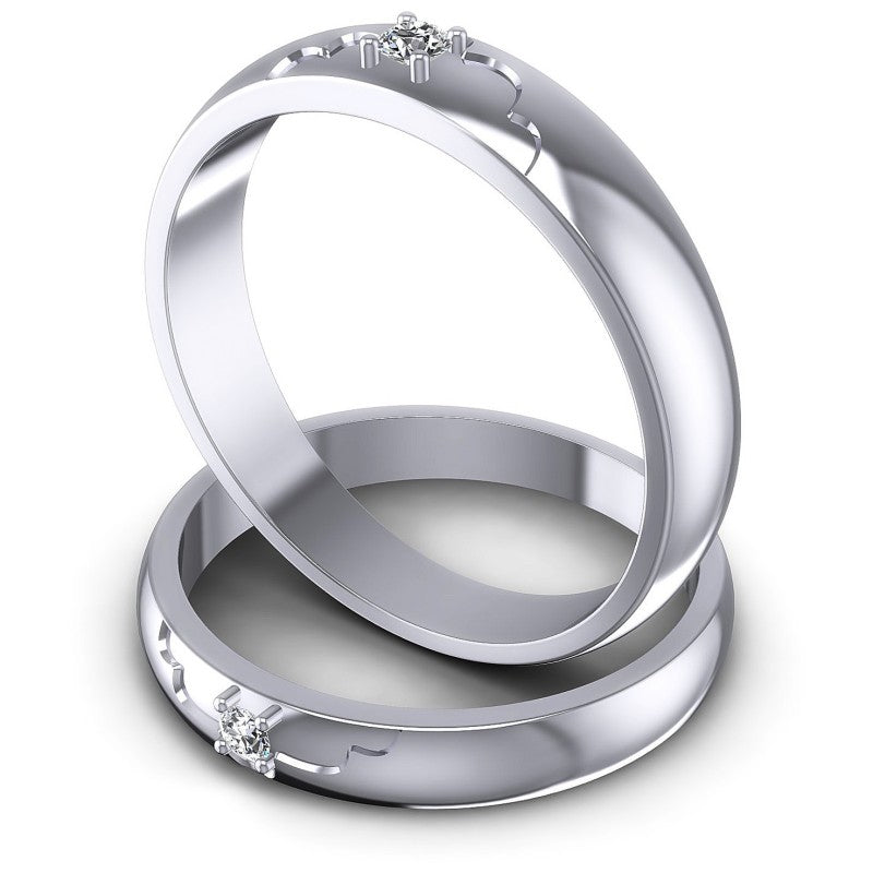 Round Cut Diamonds Wedding Sets in 14KT Rose Gold