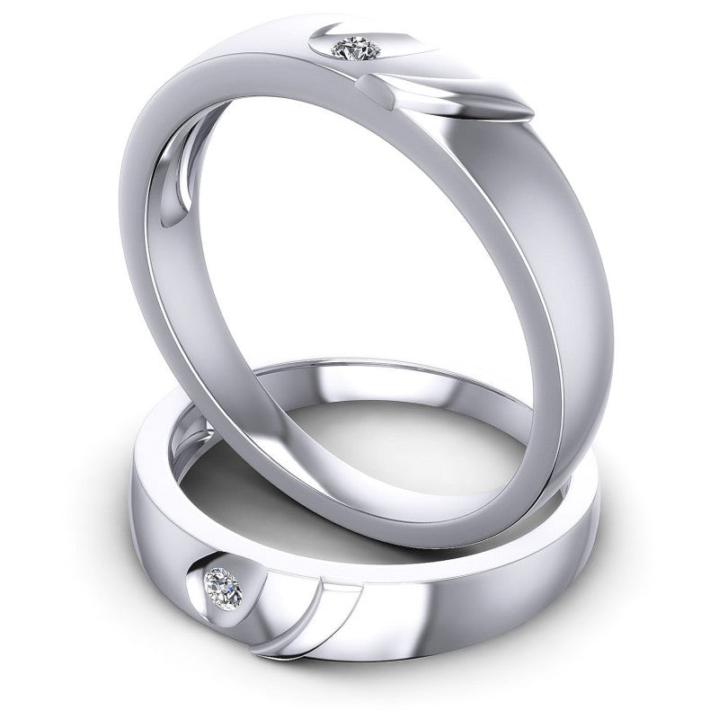 Round Cut Diamonds Wedding Sets in 14KT Rose Gold