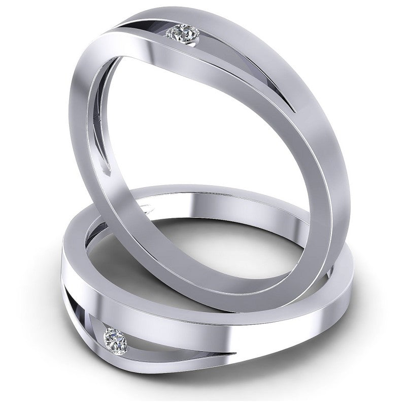 Round Cut Diamonds Wedding Sets in 14KT Rose Gold