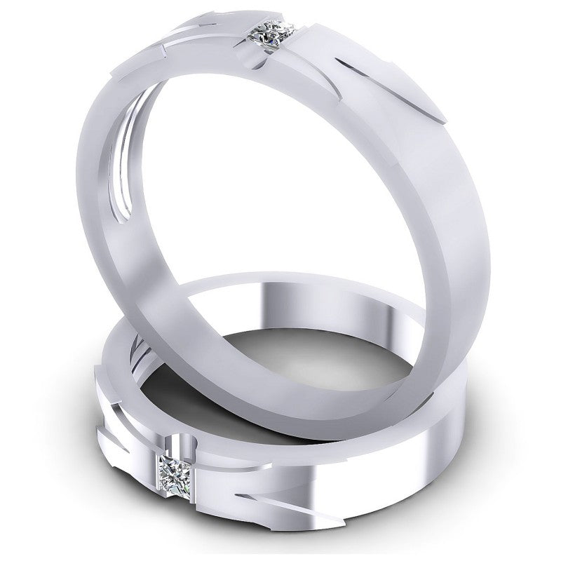 Princess Cut Diamonds Wedding Sets in 14KT Rose Gold