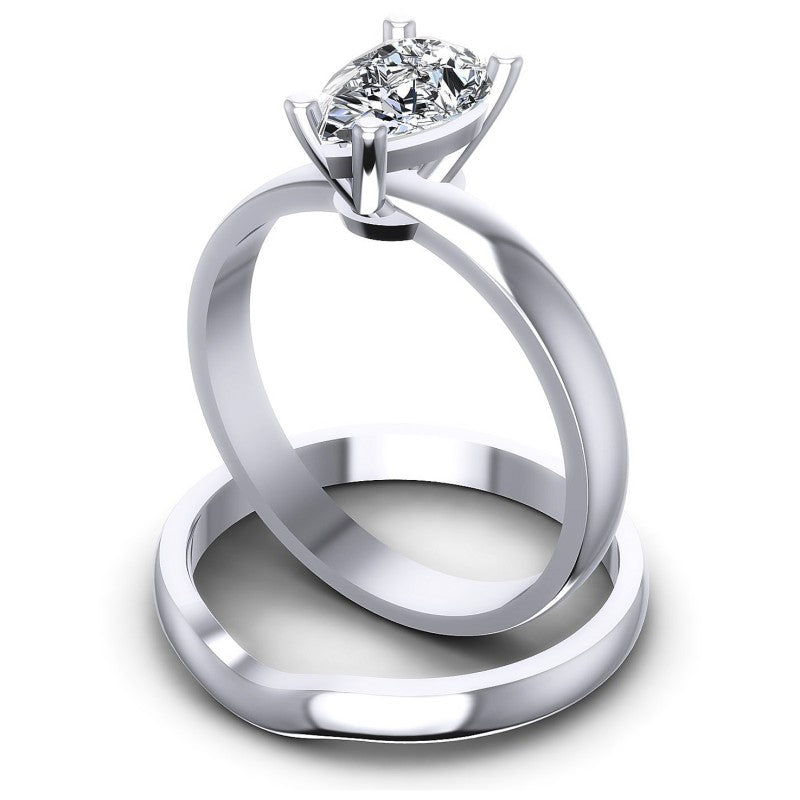 Pear Cut Diamonds Bridal Set in 14KT Rose Gold