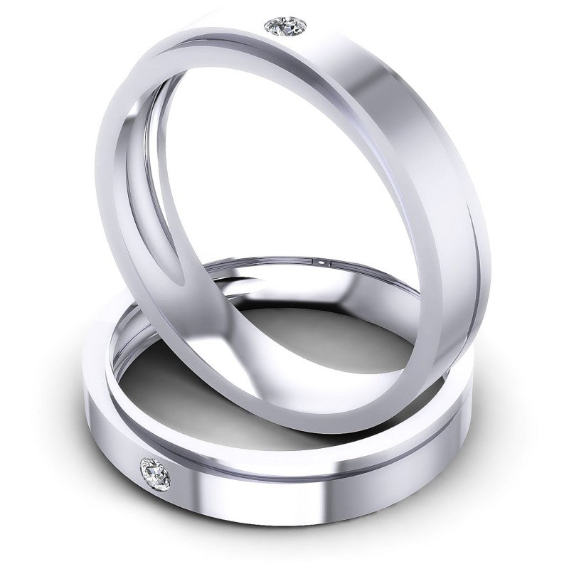 Round Cut Diamonds Wedding Sets in 14KT Rose Gold