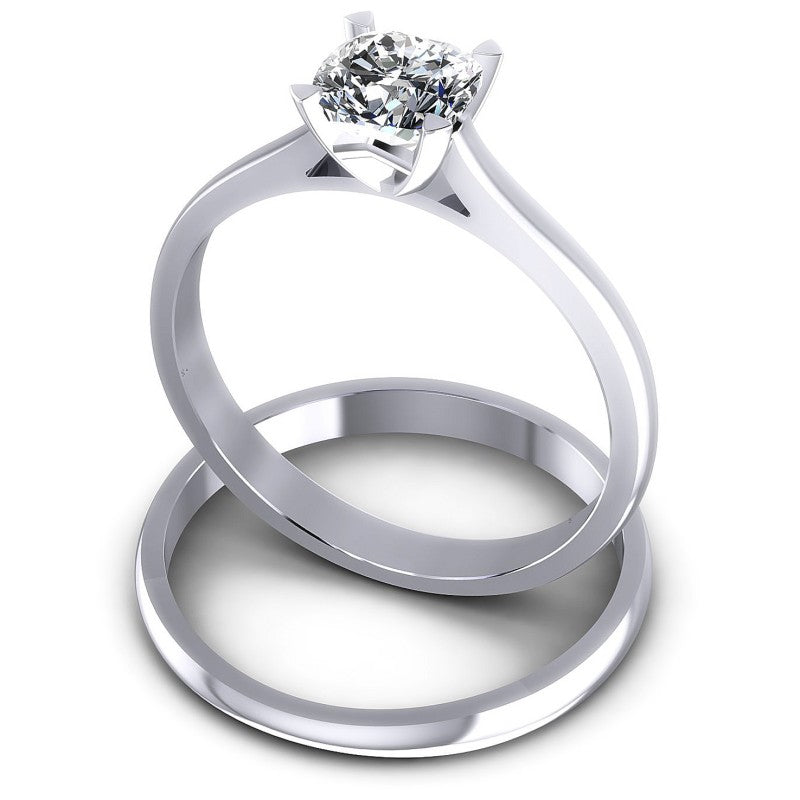 Cushion Cut Diamonds Bridal Set in 14KT Rose Gold