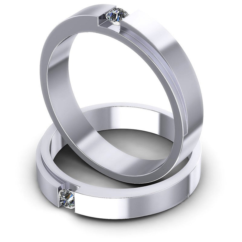 Round Cut Diamonds Wedding Sets in 14KT Rose Gold