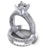 Princess And Oval Cut Diamonds Bridal Set in 14KT Rose Gold
