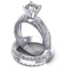 Princess And Cushion Cut Diamonds Bridal Set in 14KT Rose Gold