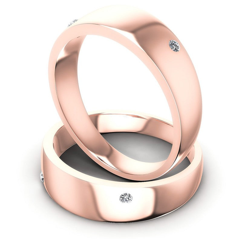 Round Cut Diamonds Wedding Sets in 18KT Rose Gold