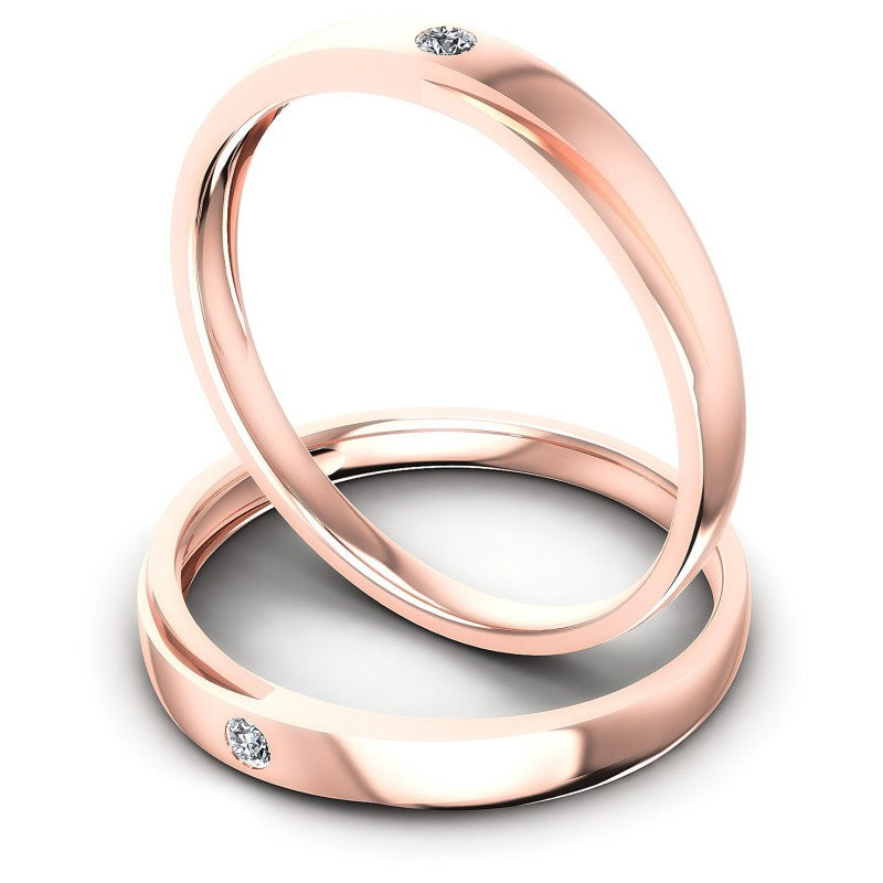Round Cut Diamonds Wedding Sets in 18KT Rose Gold