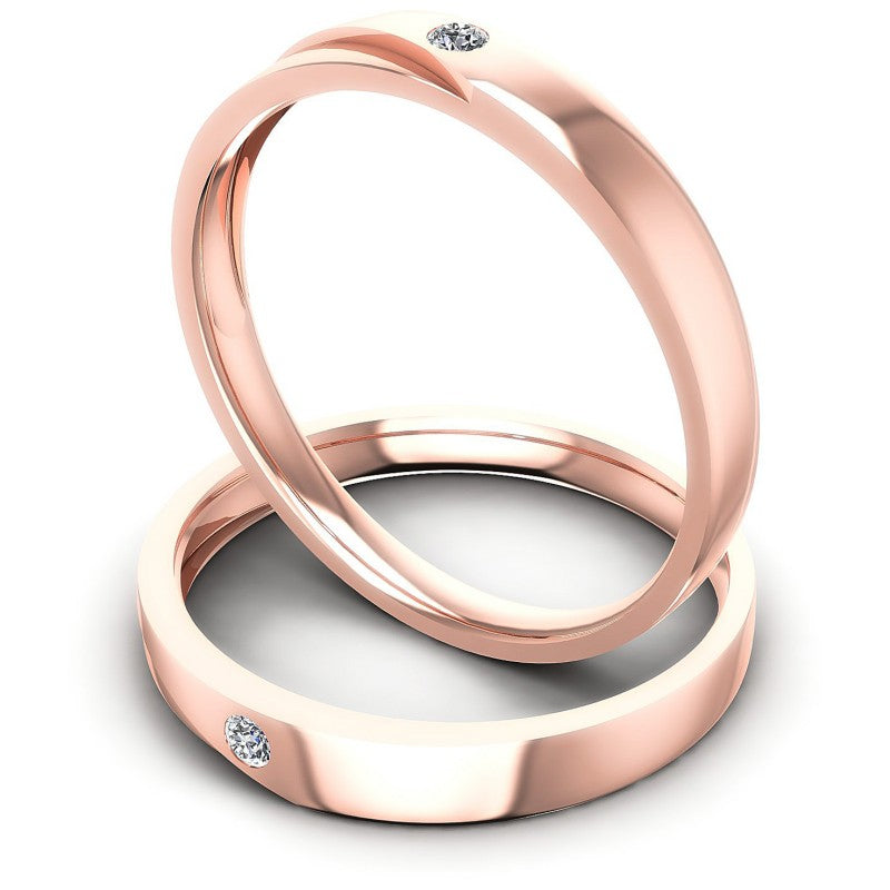 Round Cut Diamonds Wedding Sets in 18KT Rose Gold