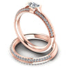 Round And Oval Cut Diamonds Bridal Set in 18KT Rose Gold