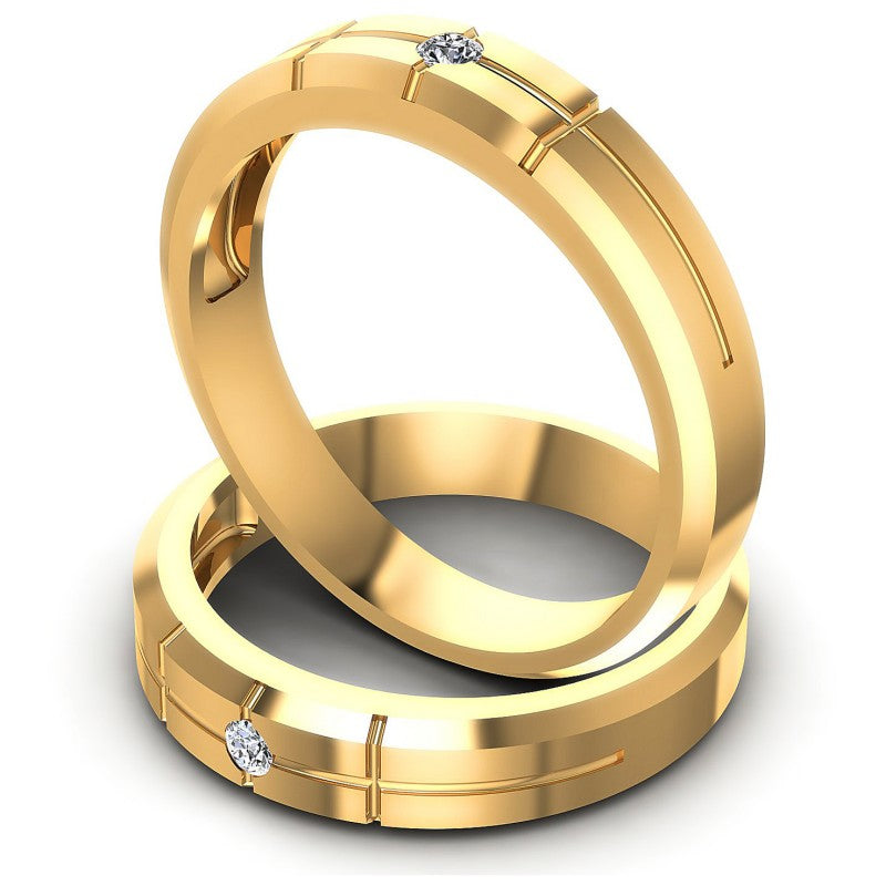 Round Cut Diamonds Wedding Sets in 14KT Rose Gold