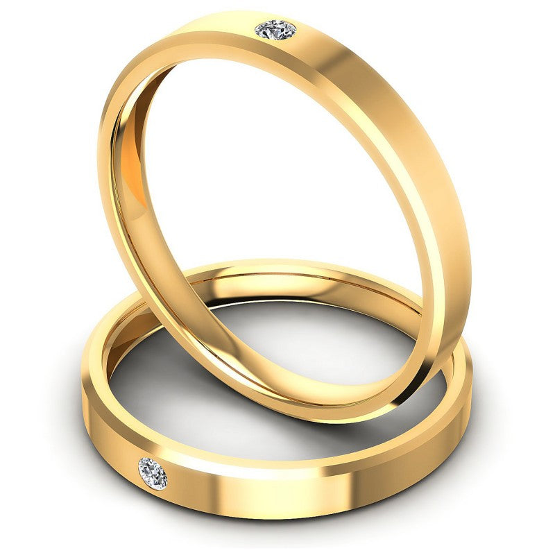 Round Cut Diamonds Wedding Sets in 14KT Rose Gold