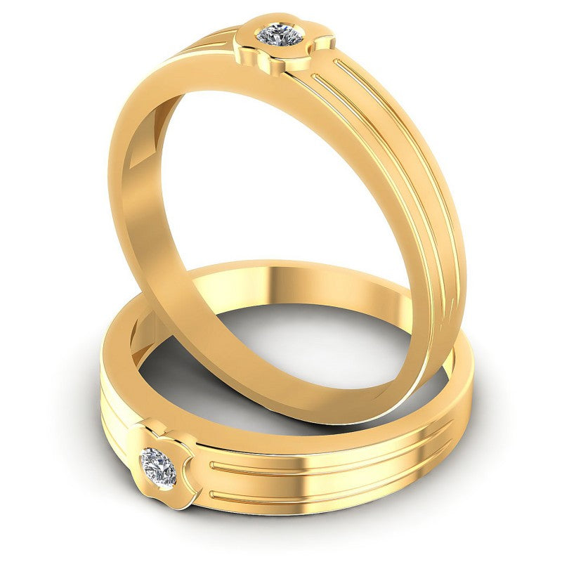 Round Cut Diamonds Wedding Sets in 14KT Rose Gold