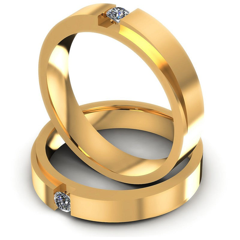 Round Cut Diamonds Wedding Sets in 14KT Rose Gold