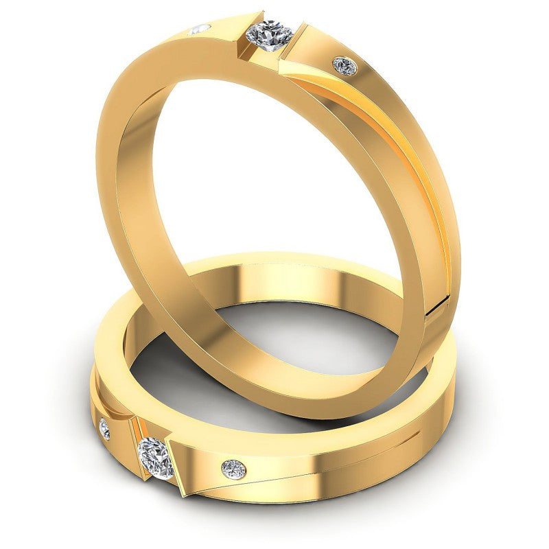 Round Cut Diamonds Wedding Sets in 14KT Rose Gold