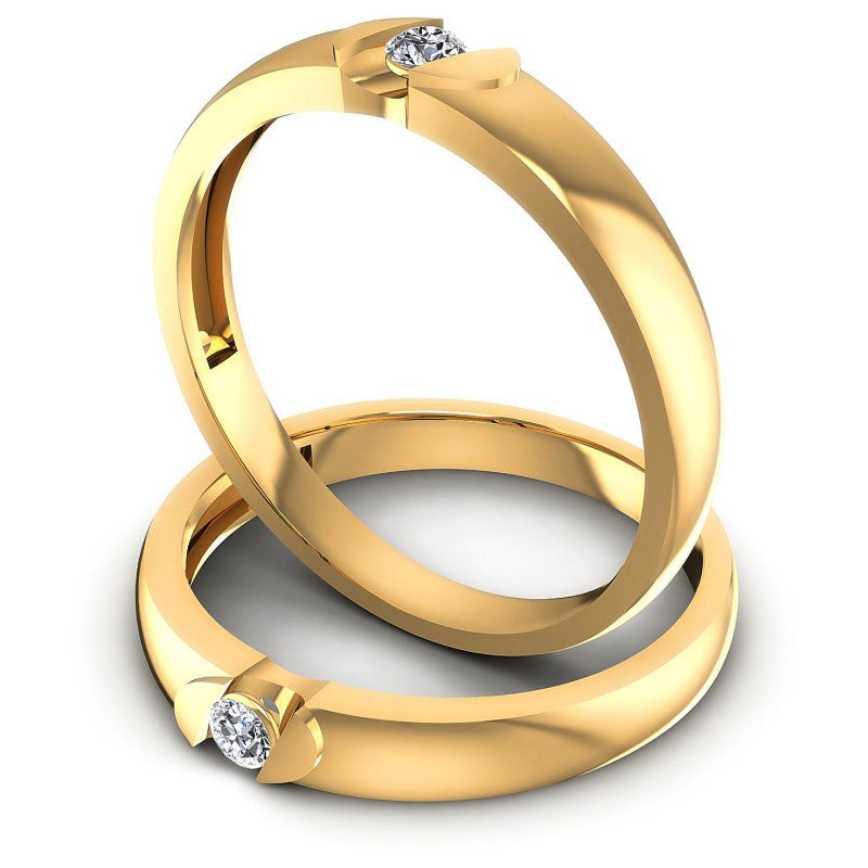 Round Cut Diamonds Wedding Sets in 14KT Rose Gold