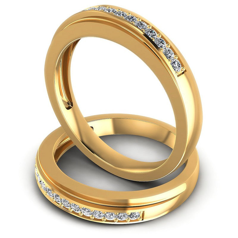 Round Cut Diamonds Wedding Sets in 14KT Rose Gold
