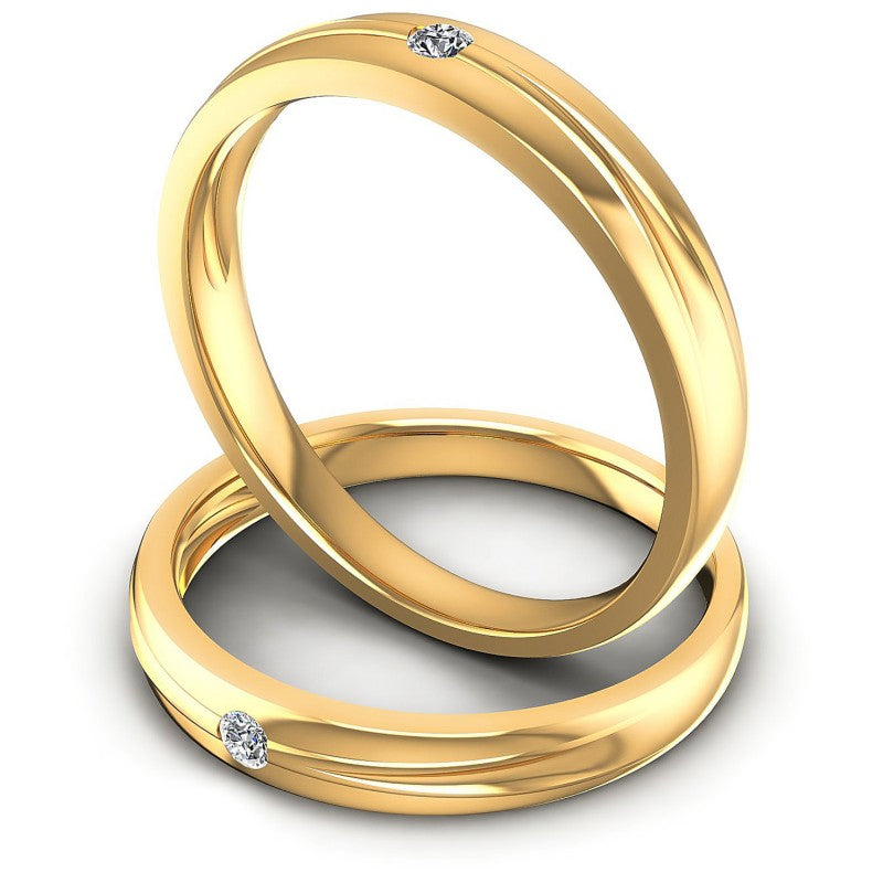 Round Cut Diamonds Wedding Sets in 14KT Rose Gold