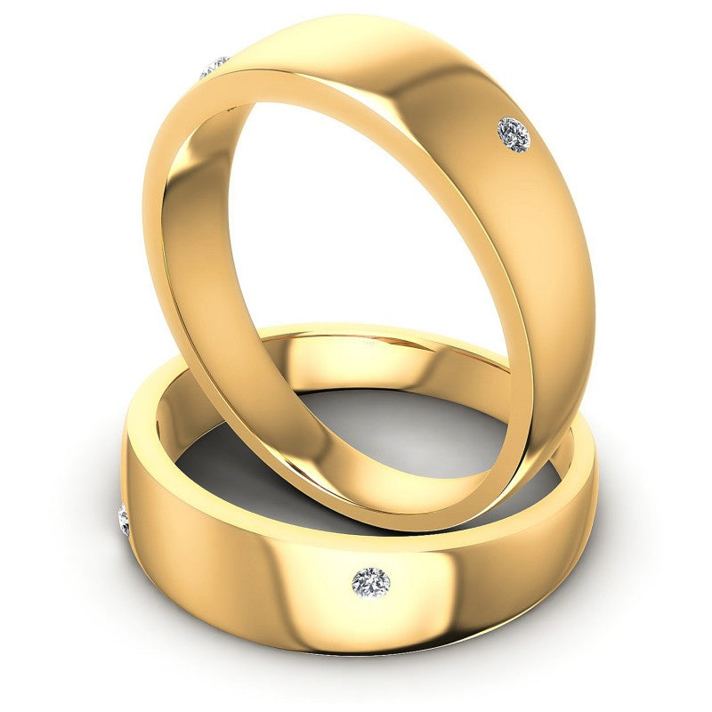 Round Cut Diamonds Wedding Sets in 14KT Rose Gold