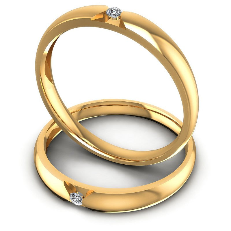 Round Cut Diamonds Wedding Sets in 14KT Rose Gold
