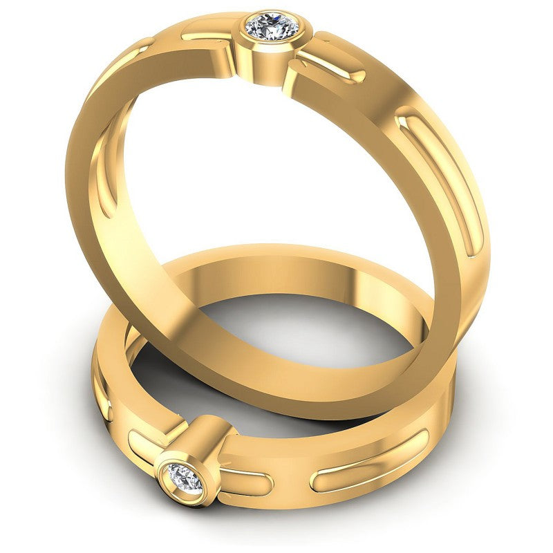 Round Cut Diamonds Wedding Sets in 14KT Rose Gold