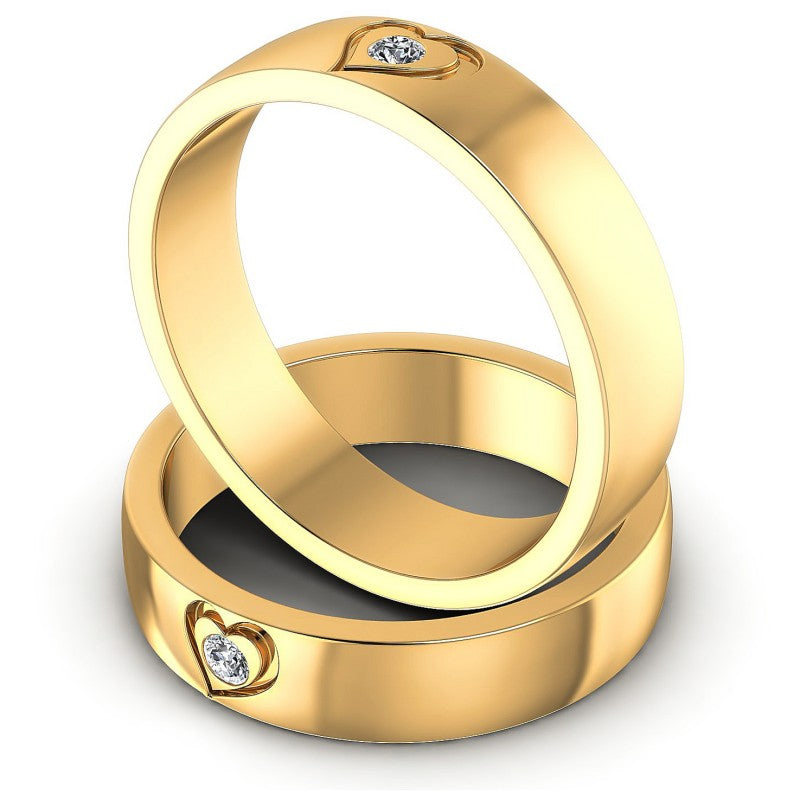 Round Cut Diamonds Wedding Sets in 14KT Rose Gold