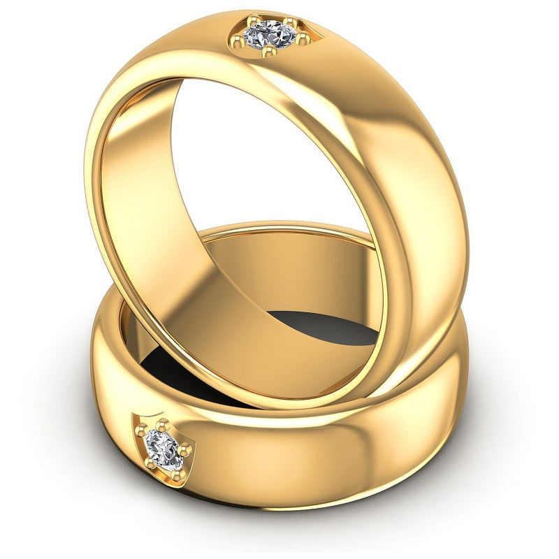 Round Cut Diamonds Wedding Sets in 14KT Rose Gold