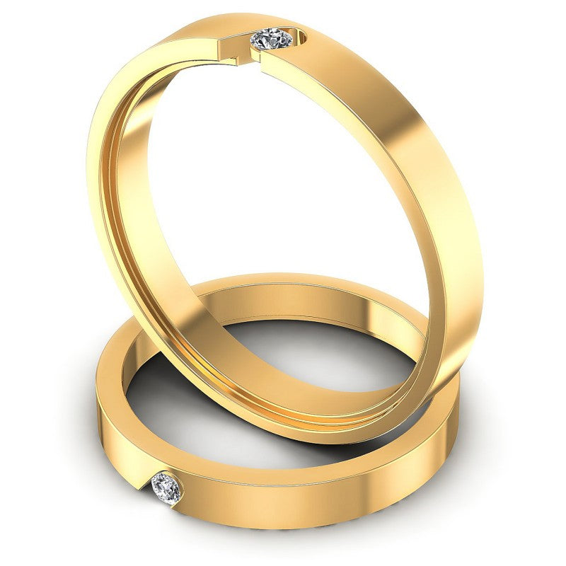 Round Cut Diamonds Wedding Sets in 14KT Rose Gold