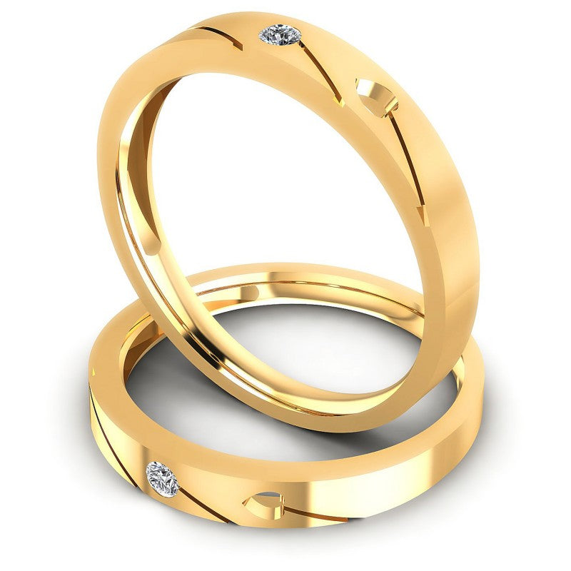 Round Cut Diamonds Wedding Sets in 14KT Rose Gold