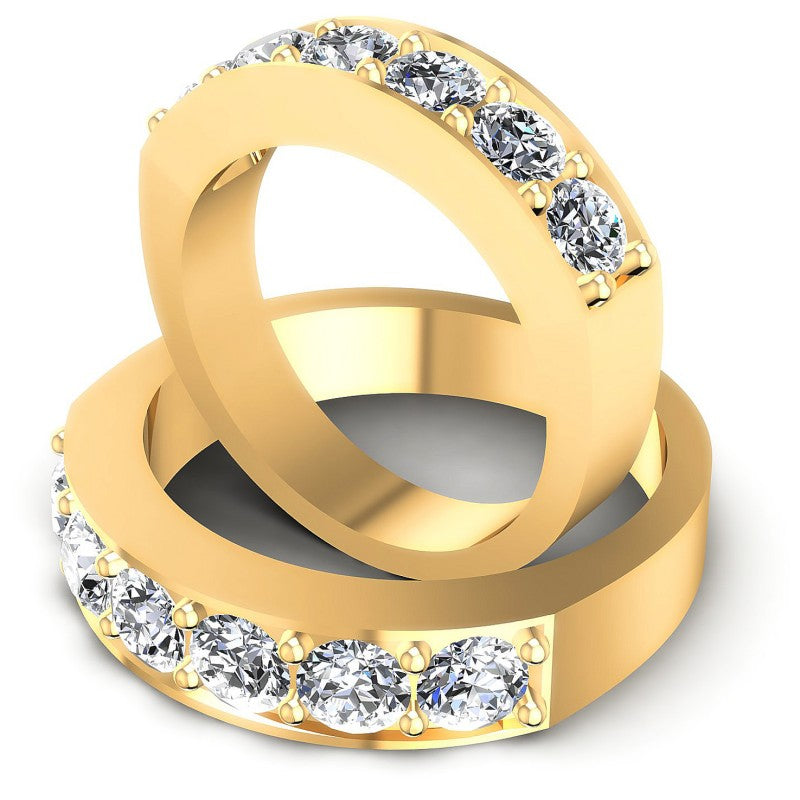 Round Cut Diamonds Wedding Sets in 14KT Rose Gold