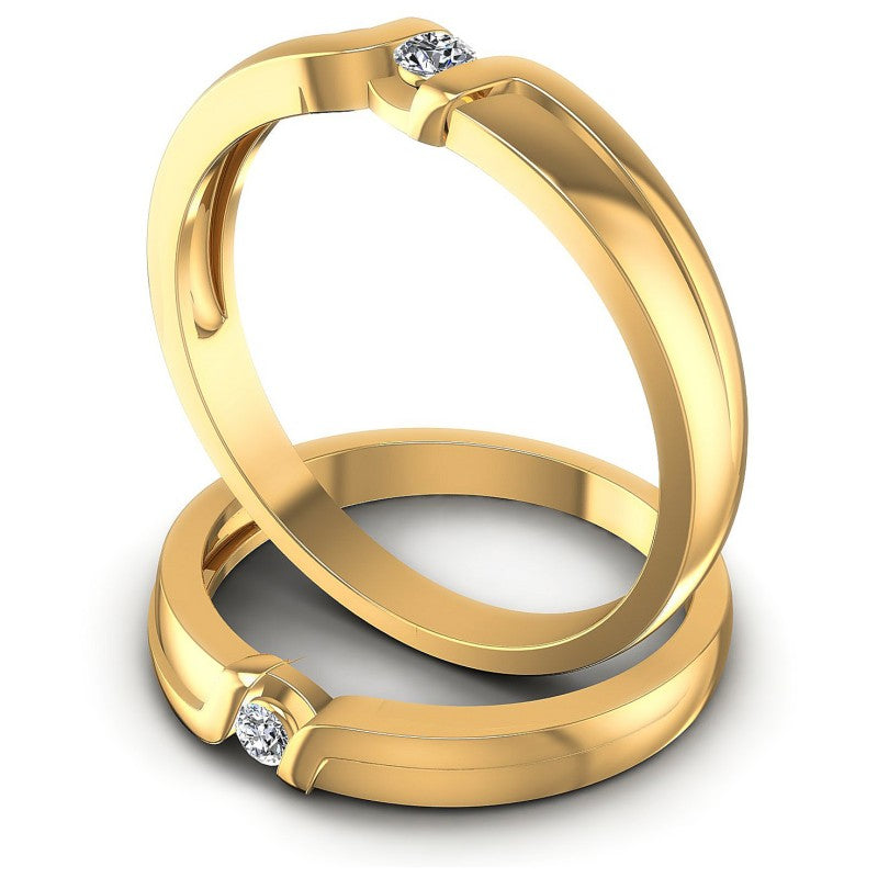 Round Cut Diamonds Wedding Sets in 14KT Rose Gold