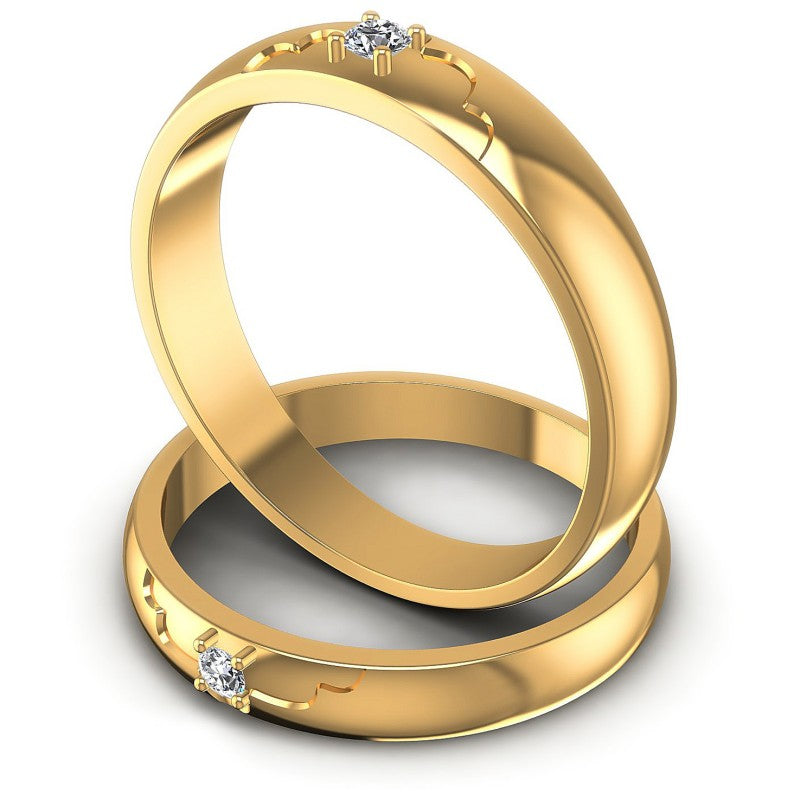 Round Cut Diamonds Wedding Sets in 14KT Rose Gold