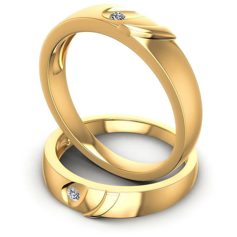 Round Cut Diamonds Wedding Sets in 14KT Rose Gold